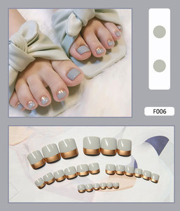Nouvel arrivage de <span class=keywords><strong>faux</strong></span> <span class=keywords><strong>ongles</strong></span> de pieds en acrylique, couverture complète, Design d'<span class=keywords><strong>ongles</strong></span> de pieds, pointes d'orteils à presser - Product Image 5