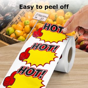 Tùy Chỉnh Tự Dính Trống Bán Sticker Có Thể Ghi Có Thể Tháo Rời Không Thấm Nước Nhãn Starburst Dấu Hiệu Giá Thẻ Sticker Bán Giấy Dấu Hiệu - Product Image 3