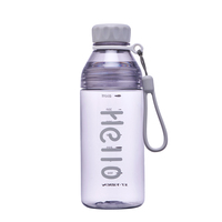 Bouteille d'eau personnalisée avec logo d'usine, 500 ml, en plastique, sans BPA, portable, pour les sports de plein air
