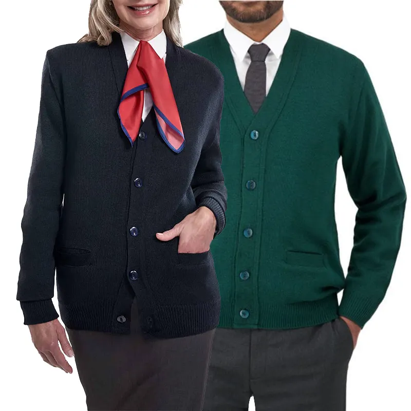 Uniforme dell'assistente di volo dell'hostess di affari di alta qualità Unisex 100% cotone maglione dell'uniforme dell'aviazione dei dipendenti della compagnia aerea