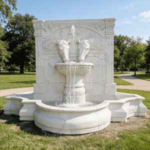 <span class=keywords><strong>Fontaine</strong></span> d'<span class=keywords><strong>eau</strong></span> en marbre beige sculpté naturellement pour jardins et cours - Product Image 2