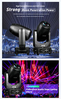 Projecteur LED mobile 250W 3-en-1 Beam Spot Wash, éclairage de scène professionnel avec effet zoom DMX pour DJ, club, mariage, événement