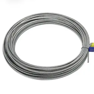 3.5Mm 4Mm 5Mm 7X7 7X19 Hoogspanning Gegalvaniseerde Staalkabel 15Mm Staaldraad Kabel