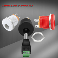 Prise jack DC femelle DaierTek 5,5 x 2,1 mm, 6V 9V 12V, montage sur panneau, rouge noir blanc