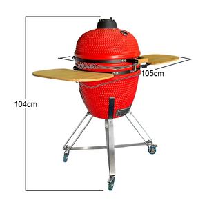 ポータブル無煙プレミアムセラミック炭グリル折りたたみデザインピザ機能高さ調整可能屋外用 - Product Image 4