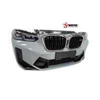 Parachoques de Buena Calidad Compatible con BMW X3M X4M F97 F98 con Conjunto de Faros LED y Radiador para Reemplazo y Mejora del Kit de Carrocería