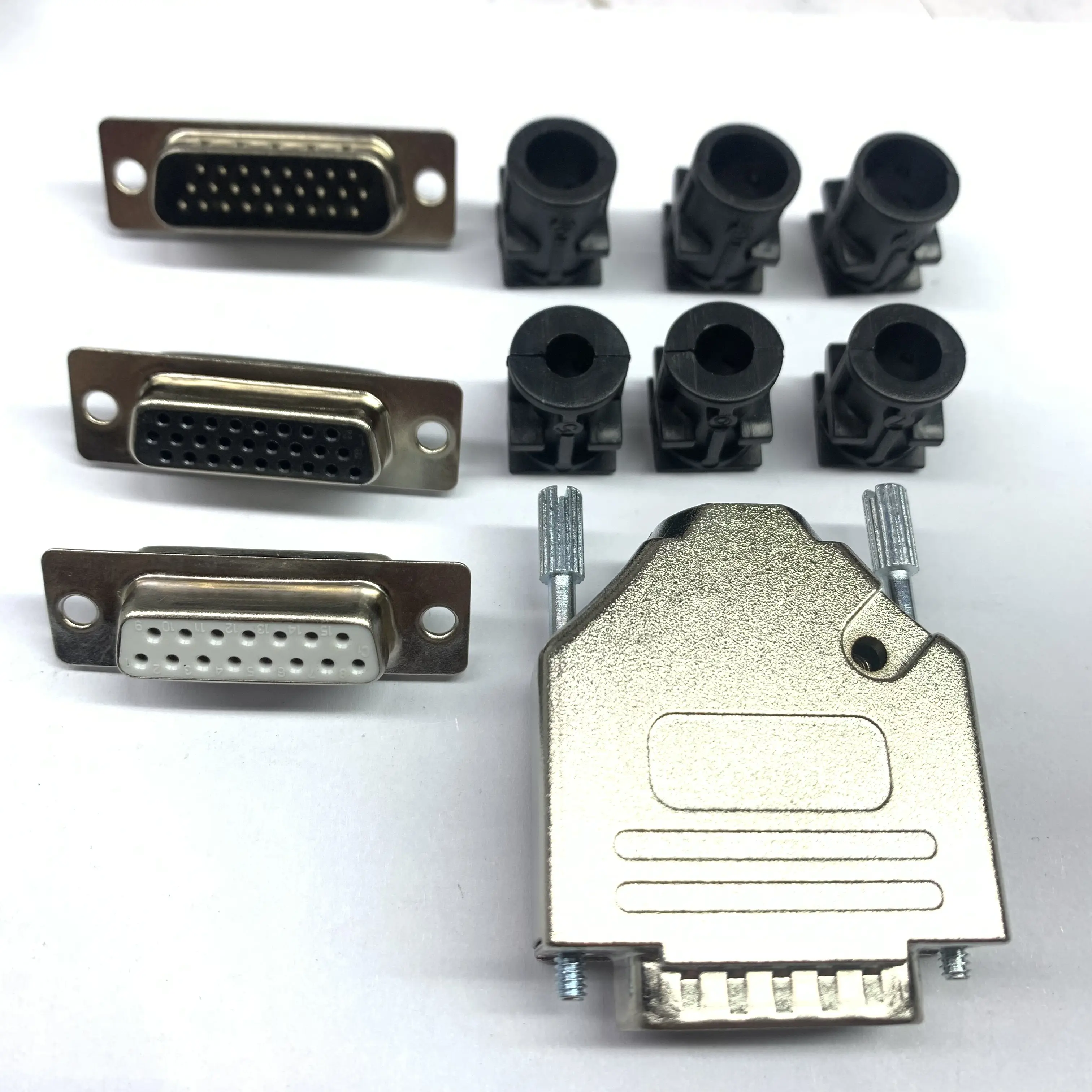 Db 15pin Met Lange Schroef D Sub Connector Cover Shell Metalen D-Sub Hoods