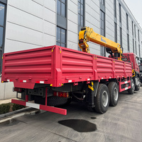 Camion-grue HOWO 8x4 de 25 tonnes avec moteur Weichai, pompe hydraulique et boîte de vitesses, flèche télescopique droite