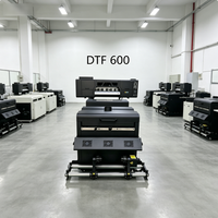Imprimante jet d'encre automatique DTF 600 pour l'impression de motifs sur vêtements, directement de l'usine, nouvelle garantie 1 an, 2/4 têtes