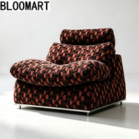 Fauteuil de salon moderne en cuir avec fonction inclinable, design doux, pieds en métal, coque en acier inoxydable pour la maison, le bureau, le salon