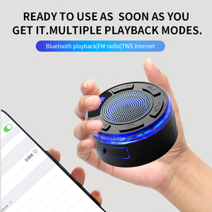 IPX6 Waterproof Outdoor Bluetooth <b>Speaker</b> With 1200mAh battery Portable Audio <b>Speaker</b> with RGB Light <b>LED</b> display FM Function - Product Image 2
