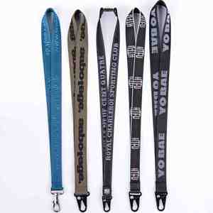 Custom Woven Embroidered Polyester Braided Neck Strap Promotional Personalized Eco-Friendly Breakaway <b>Safety</b> Buckle Lanyard - Product Image 1