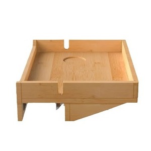 Estante creativo para mesita de noche, estante de almacenamiento de escritorio de una sola capa, color madera de bambú, para uso doméstico y en hoteles - Product Image 1