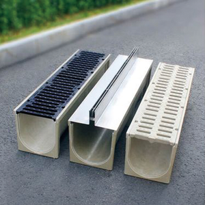 <span class=keywords><strong>Grille</strong></span> de drainage routier en <span class=keywords><strong>fonte</strong></span> ductile EN1433 D400 avec canal en béton polymère pour drainage routier - Product Image 1