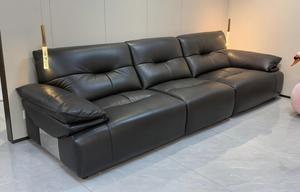 KMJ Minimalist Lüks Deri Kanepe Modern Premium Oturma Odası Mobilyası Köşe Koltuk Takımı 3 Kişilik Yatarlı Kanepe - Product Image 2