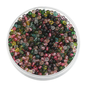 Cuentas redondas de imitación de turmalina con efecto craquelado, cuentas pequeñas sueltas para joyería DIY, accesorios para collares y pulseras - Product Image 5