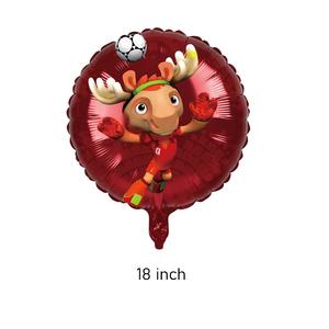 Globos de Aluminio de la Copa Mundial, Mascota Maple Zayu, Globos de Dibujos Animados, Balón de Fútbol, Artículos de Decoración para Fiestas de Cumpleaños - Product Image 2