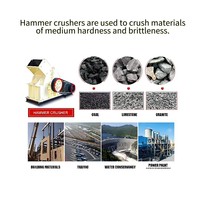 Concasseur à marteaux PC400x300 8-15t/h 11kw 200mm pour le broyage de petites roches, idéal pour les applications minières, la construction et les déchets agrégats