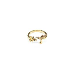 แหวนแฟชั่น ชุบทอง PVD สแตนเลสสตีล 316L ทนทาน ดีไซน์รูปเป็ด - Product Image 1