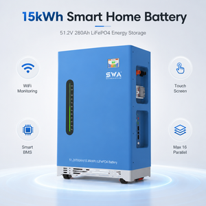 Batería Powerwall <span class=keywords><strong>SWA</strong></span> ENERGY de 14.34kWh, 51.2V, 280Ah, <span class=keywords><strong>8500</strong></span> Ciclos, Certificación UL9540A y UL1973, Solución de Almacenamiento Solar ESS de Montaje en Pared - Product Image 1
