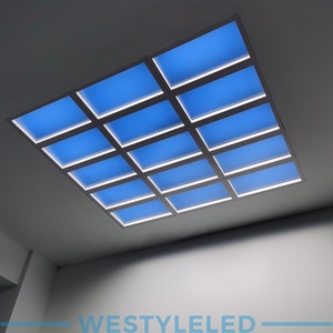 Tragaluz Artificial de 7800K, <span class=keywords><strong>luz</strong></span> <span class=keywords><strong>solar</strong></span>, cielo azul, 600x600mm, 100W, <span class=keywords><strong>luz</strong></span> LED de techo plano - Product Image 5