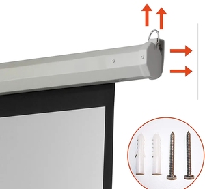 Pantalla de proyector eléctrica de 120 pulgadas con control remoto automático interior desplegable motorizado 4K 3D HD pantallas de proyección para películas - Product Image 5