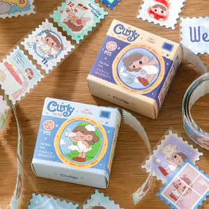 126 autocollants par boîte, série <span class=keywords><strong>Buju</strong></span> Juanjuan, autocollants quotidiens coulissants, mignons, sur le thème des tampons, créatifs, pour bullet journal, décoratifs - Product Image 3