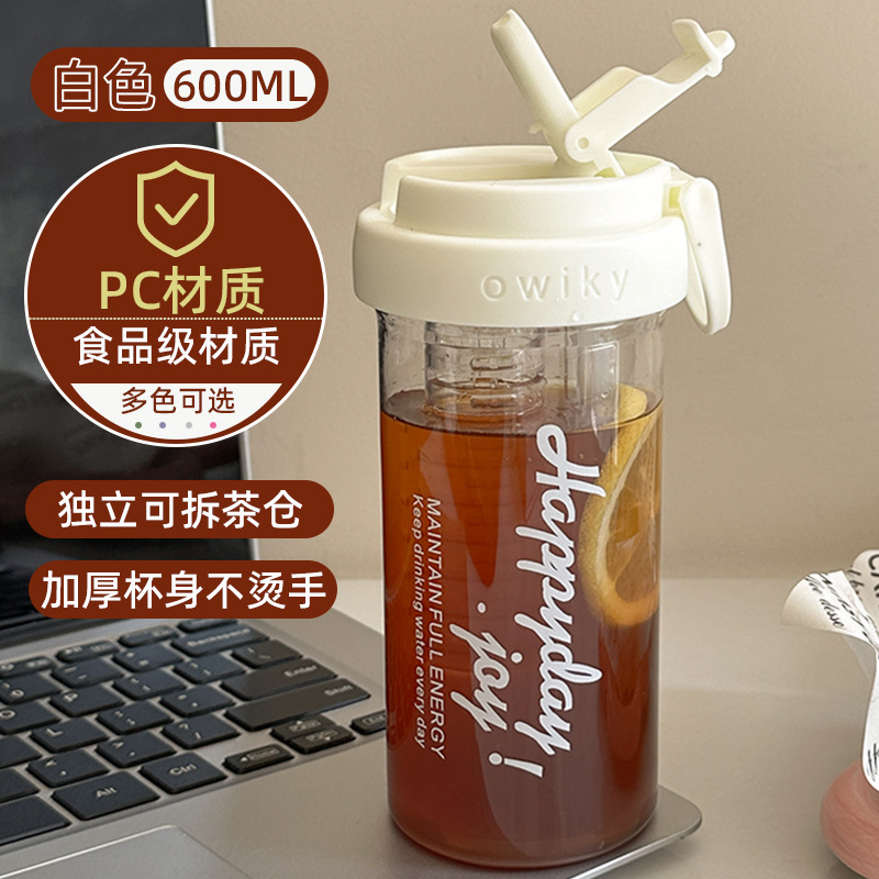 White 600ml [Plastic Handle]