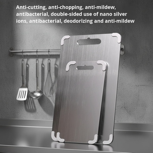 SS304 Cutting Board Non-slip with <strong>Silicone</strong> Corner Protection Cutting Board <strong>Silicone</strong> Thickened Meat Cutting Fruit Kneading Panel - Product Image 2