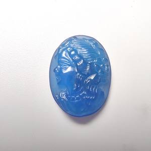 Meraviglioso artico eccellente natura eccellente qualità agata blu testa di bellezza cammeo con rilievi scolpiti per il Design - Product Image 1