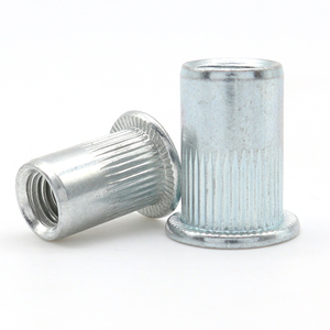 플랫 헤드 리벳 너트/미터법 리벳 너트 스틸 리브넛 플랫 헤드 라운드 바디 탄소강 나사 인서트 너트 - Product Image 5