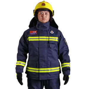 Kualitas tinggi EN sertifikat pemadam kebakaran setelan EN469 pemadam kebakaran pakaian
