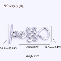 18K Plaqué Or OT Fermoir Bracelet Collier Composants Laiton Chinois Noeud Fermoirs à Bascule pour DIY Bijoux Artisanat