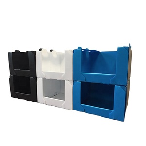 Custom warehouse storage picking bins parts boxes foldable corrugated plastic pick bins