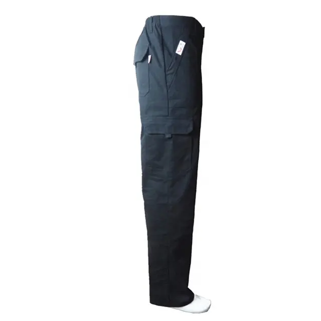 Workwear Cargo MenのPants 6 Multi Pockets Black Navy Sand綿ズボン