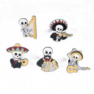 Nouvel Arrivage : Pins en émail fantaisie, motifs Crâne de dessin animé, Halloween, Fantôme, pour chapeaux, broches et vêtements, en gros et à prix abordable - Product Image 3