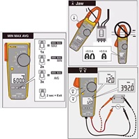 Nouveau multimètre numérique à pince Fluke 374 True RMS AC/DC