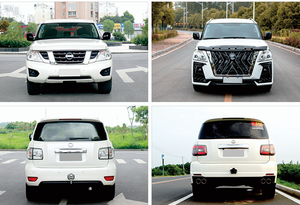 Accessoires de voiture XLstyling <span class=keywords><strong>Pare</strong></span>-chocs avec calandre pour <span class=keywords><strong>Nissan</strong></span> Patrol Y62 10-19 au style de conversion simple Black Hawk - Product Image 3