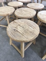 Table basse de récupération naturelle en bois recyclé antique chinois