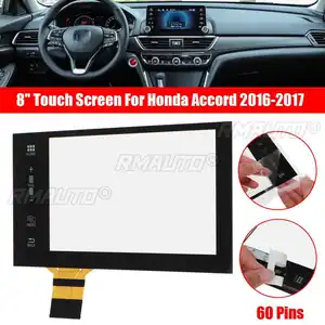 Digitizer kaca layar sentuh 8 inci 60 pin, untuk Honda Accord 2016-2017 mobil DVD Audio Radio pemutar Multimedia navigasi GPS