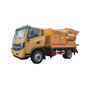 30kW Diesel HBT pompa beton truk <span class=keywords><strong>Mixer</strong></span> poros ganda menghasilkan beton komersial kaki hidrolik pintar untuk situs konstruksi - Product Image 4