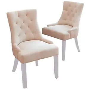 Conjunto de cadeiras de jantar fortes em veludo rosa para casa, cadeira de jantar nórdica com 8 cadeiras, adequada para vários cenários