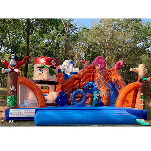 Thương mại nhỏ <span class=keywords><strong>Inflatable</strong></span> công viên chủ đề <span class=keywords><strong>Inflatable</strong></span> công viên lâu đài trượt <span class=keywords><strong>Inflatable</strong></span> tàu cướp biển vui vẻ thành phố sân chơi để bán - Product Image 2