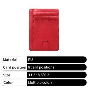 Portefeuille porte-cartes de visite en cuir PU de haute qualité avec logo personnalisé, blocage RFID, pour cadeau - Product Image 4