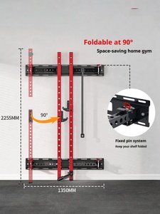Nuevo Rack <span class=keywords><strong>de</strong></span> Sentadillas Multifuncional Comercial, <span class=keywords><strong>Jaula</strong></span> <span class=keywords><strong>de</strong></span> <span class=keywords><strong>Potencia</strong></span> <span class=keywords><strong>Plegable</strong></span> Montada en la Pared para Ejercicios <span class=keywords><strong>de</strong></span> Fuerza y Acondicionamiento Físico - Product Image 3