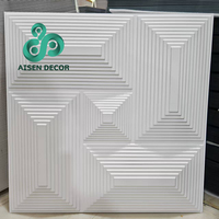 Vente en gros de panneaux de vinyle 3D géométriques modernes en PVC-Décoration murale de luxe à texture 3D pour hôtel, restaurant et intérieur