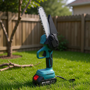 เลื่อยโซ่ไร้สายแบบมืออาชีพ 21V Brushless ความเร็ว 4000 รอบต่อนาที พร้อมชุดแบตเตอรี่ สำหรับตัดไม้และงานสวน - Product Image 2
