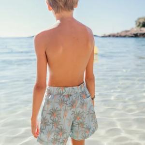 Nouveau design 2025 de shorts de bain pour tout-petits, motif imprimé personnalisé, en tissu tissé, séchage rapide - Product Image 3