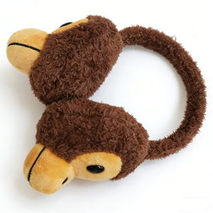 Orejeras de peluche de mono personalizadas, orejeras de peluche para niños, calentadores de orejas de invierno suaves, orejeras con diadema de mono - Product Image 3
