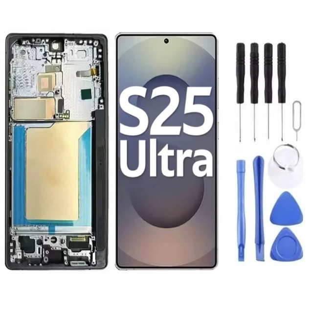 For Samsung for Galaxy S25 Ultra Replacement Framed Touch Screen for S25u Mobile Phone